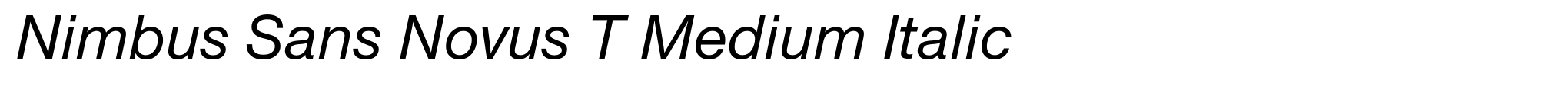 Nimbus Sans Novus T Medium Italic image